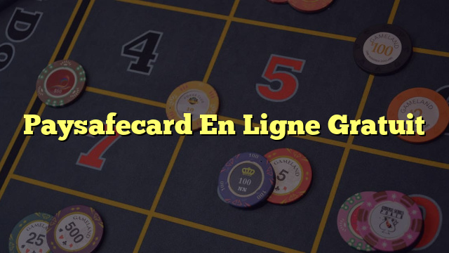 Paysafecard En Ligne Gratuit