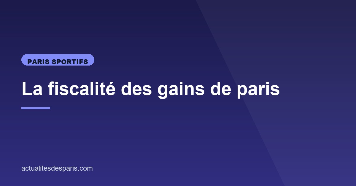 Illustration de l'article consacré à la fiscalité des gains de paris