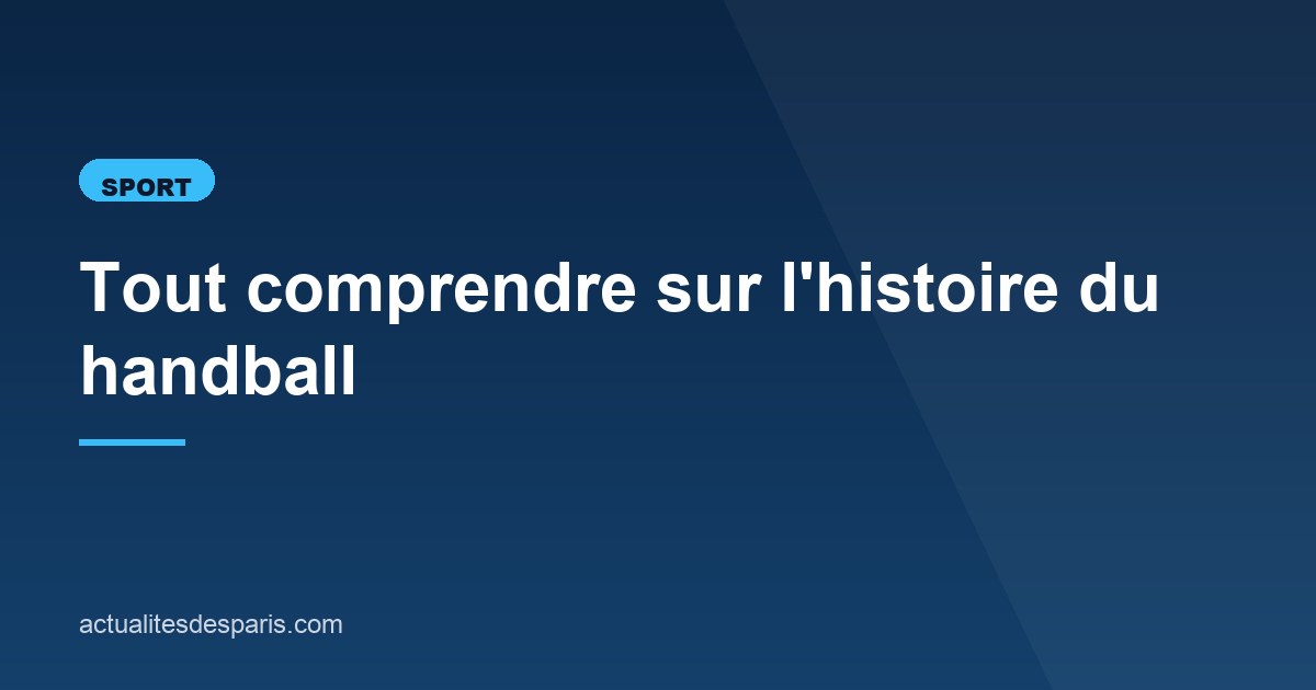 Illustration de l'article consacré à l'histoire du handball français